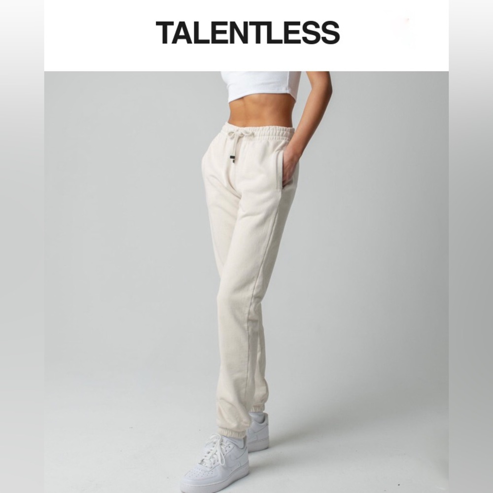 Talentless Womens Heavy Weight Sweatpants / Color : Bone / Brand New w/o Tags
